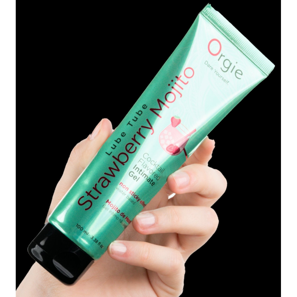 Лубриканты - Оральный лубрикант Orgie Cocktail Flavored Intimate Gel - Strawberry Mojito, 100 ml 2