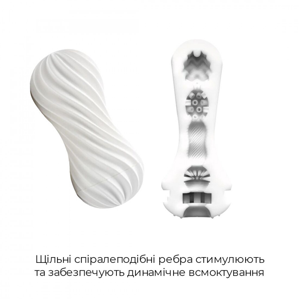 Другие мастурбаторы - Мастурбатор Tenga Flex Silky White с изменяемой интенсивностью, можно скручивать 3