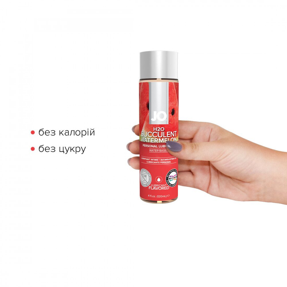 Оральные смазки - Смазка на водной основе System JO H2O — Watermelon (120 мл) без сахара, растительный глицерин 4