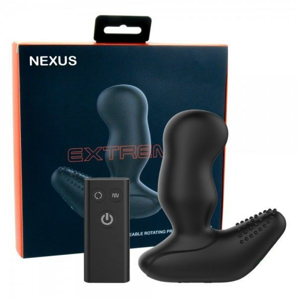 Массажёры простаты с вибрацией - Массажер простаты Nexus Revo Extreme с вращающейся головкой и пультом ДУ, макс диаметр 5,4см 2