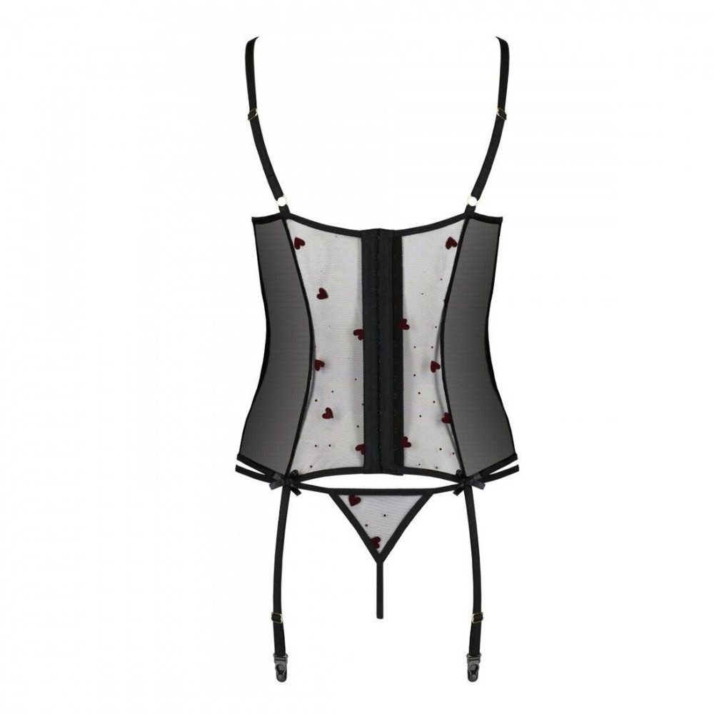 Эротические корсеты - Корсет с подвязками + стринги LOVELIA CORSET black XXL/XXXL - Passion 2