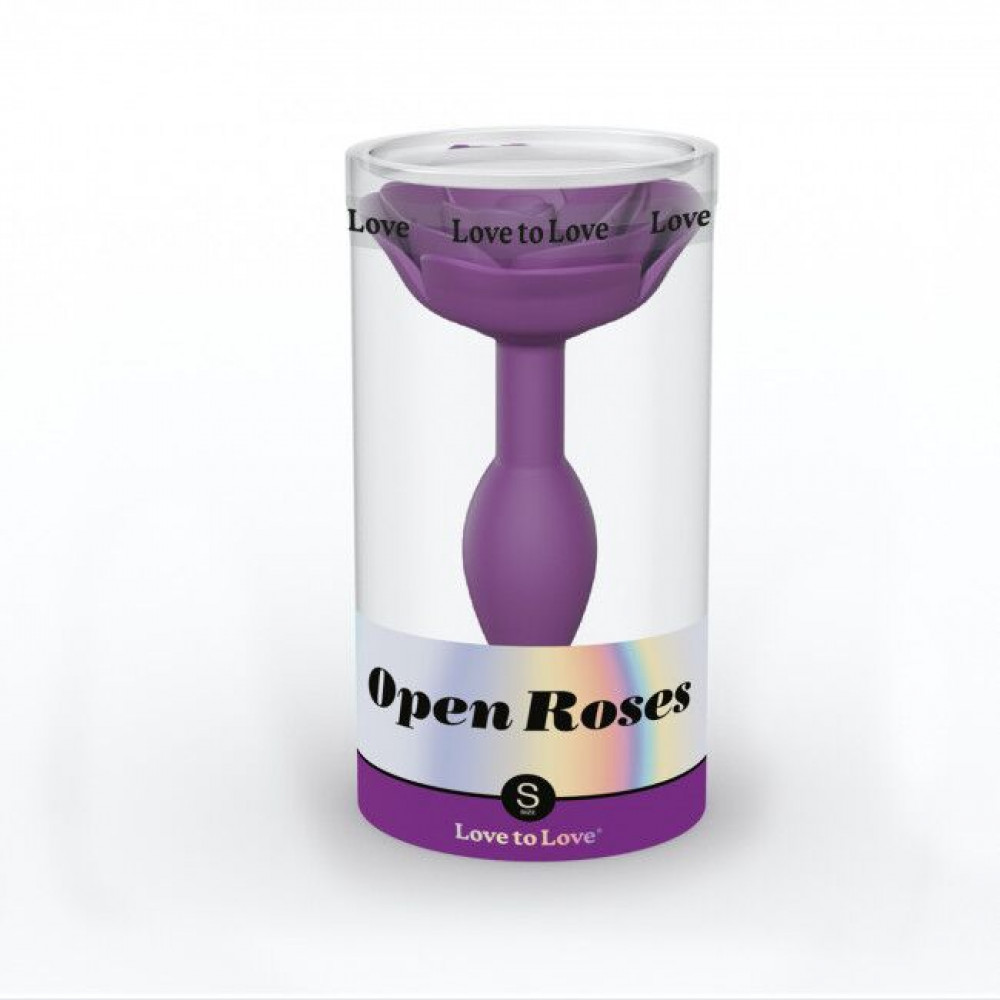Анальная пробка - Силиконовая анальная пробка Love To Love OPEN ROSES S SIZE - PURPLE RAIN 2