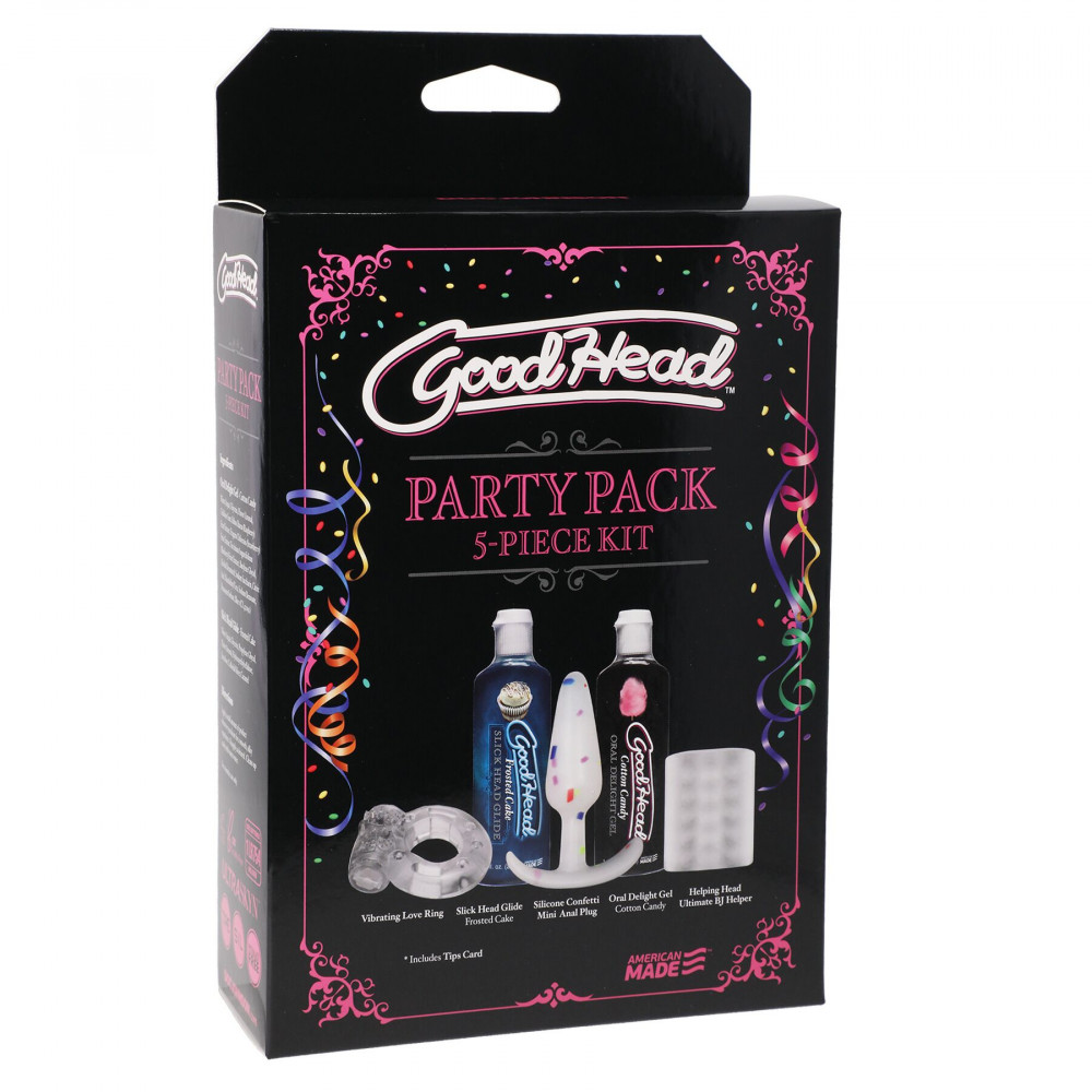 Стимулирующие средства и пролонгаторы - Набор Doc Johnson GoodHead - Party Pack – 5 Piece Kit  1