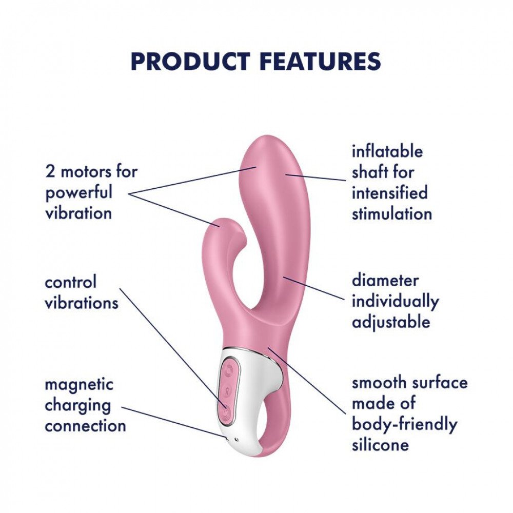 Вибратор-кролик - Вибратор-кролик надувной Satisfyer Air Pump Bunny 2 2