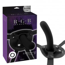 Страпон на ремнях из кожзама Chisa R.G.B Raw Recruit Strap-On с фаллоимитатором, M