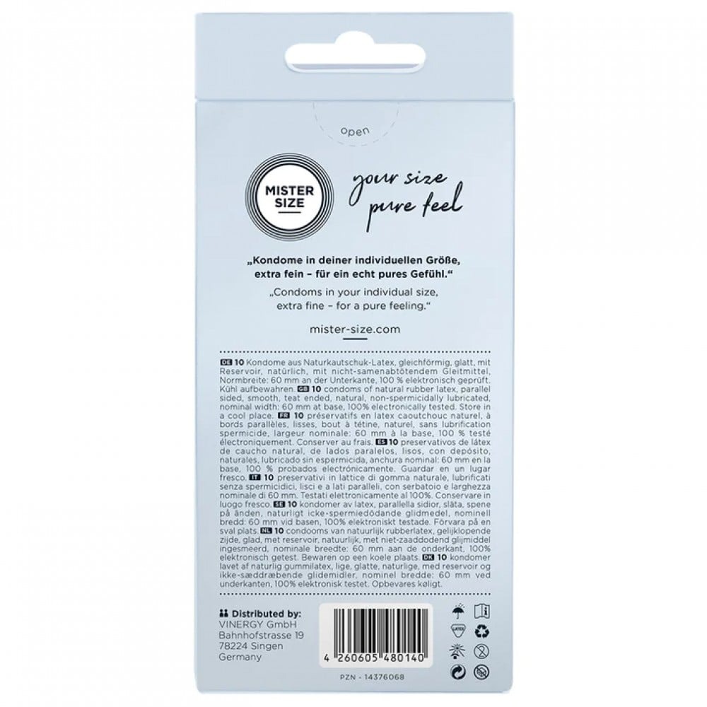 Презервативы - Презервативы Mister Size 60mm pack of 10 1