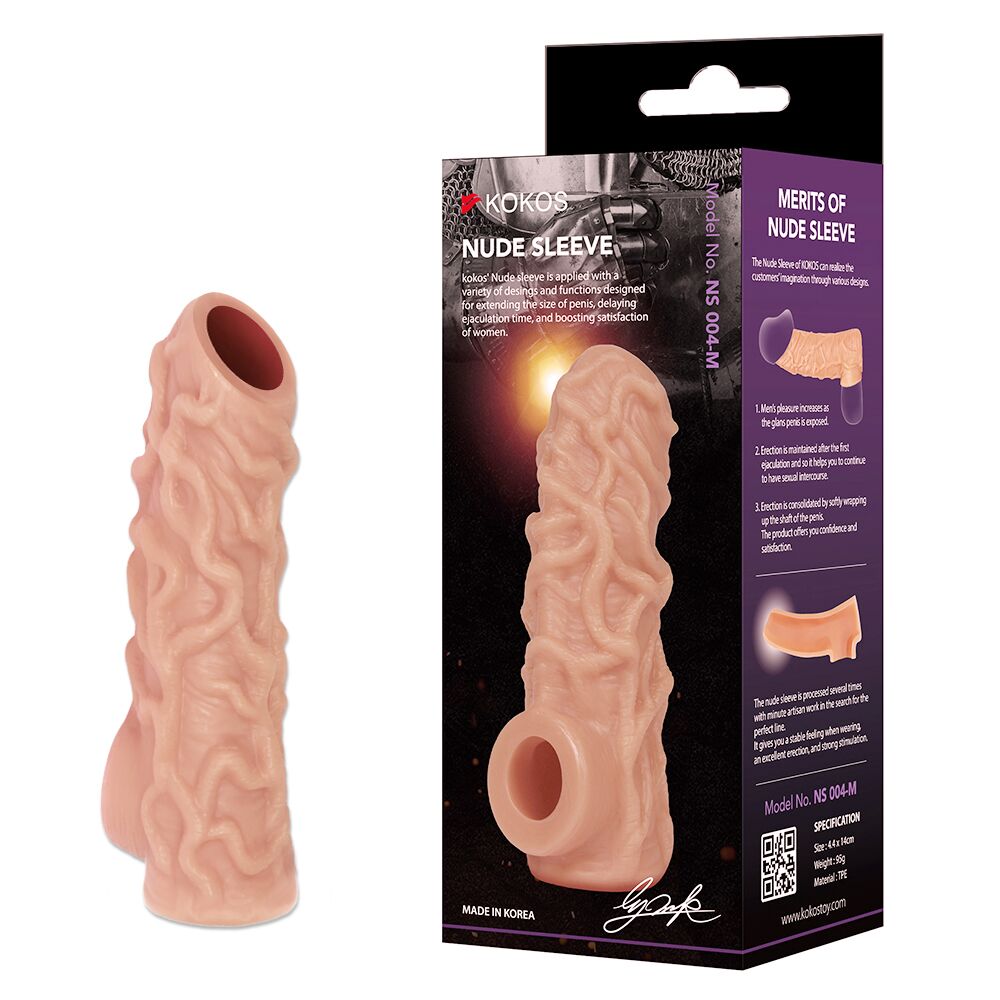 Насадки на член - Насадка на член Kokos Nude Sleeve NS 004 M 1