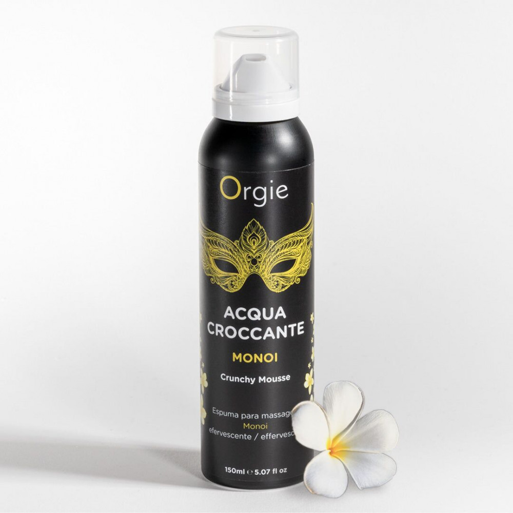 Массажные масла и свечи - Массажная пенка Orgie – Acqua Croccante Monoi (150 мл), эффект лопающихся пузырьков 3