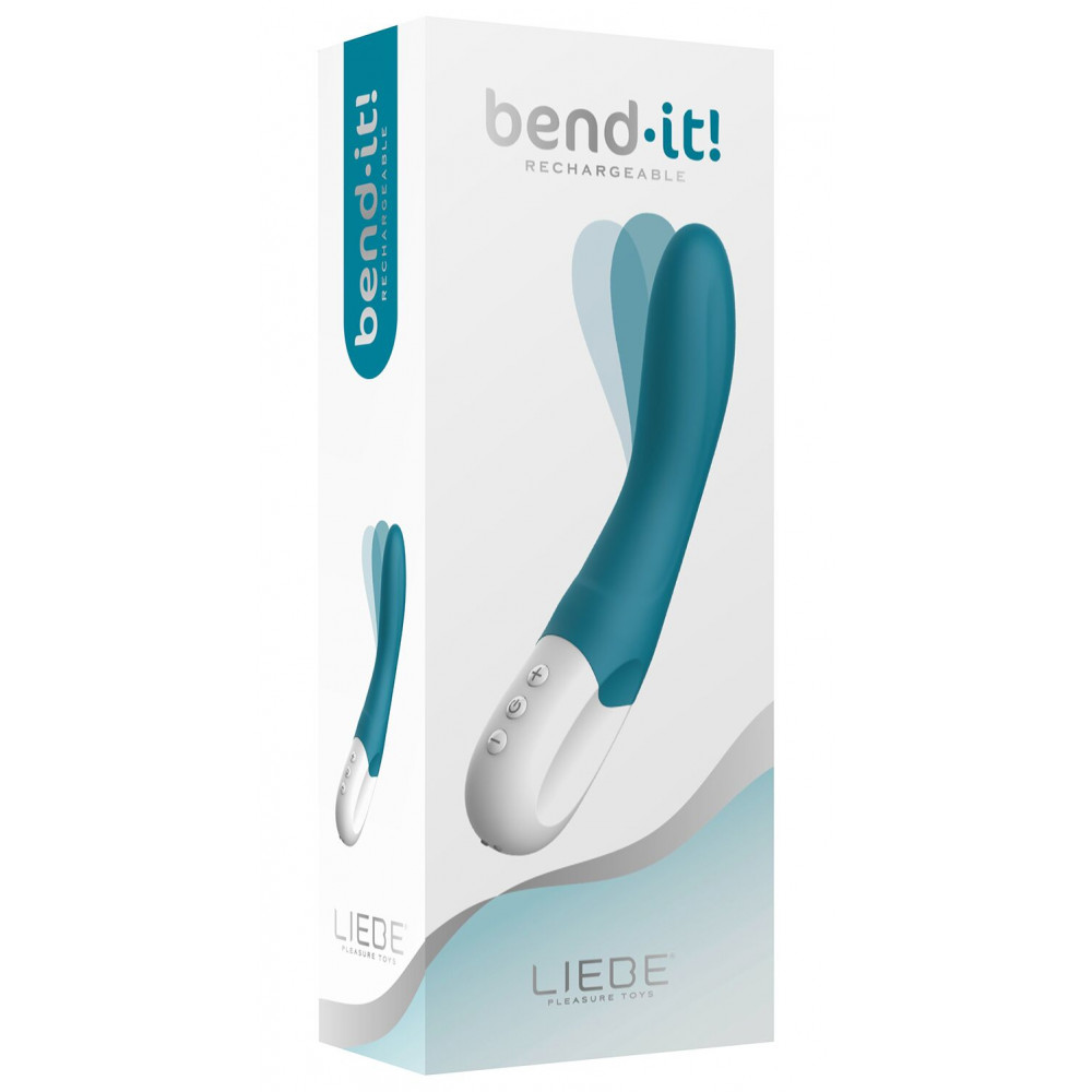 Вибратор - Вибратор точки G Liebe Bend It Rechargeable Ocean Blue, 10 режимов, очень мощный, гибкий ствол 3
