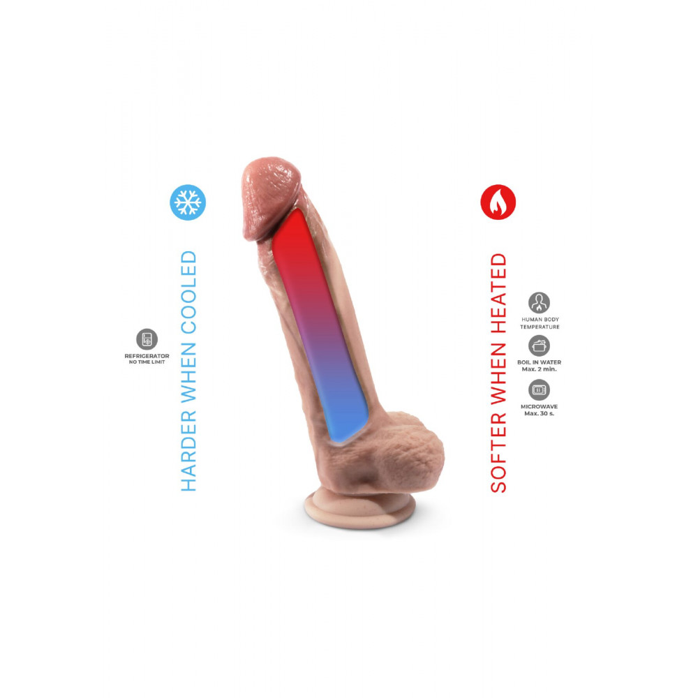 Фаллоимитаторы на присоске, двойные - Фаллоимитатор SilexD Tomas Premium Real Skin Flesh (9in MODEL 1) 4