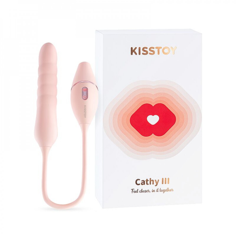 Вибраторы для пар - Пульсатор с вакуумным стимулятором KISSTOY Cathy III Pink 4