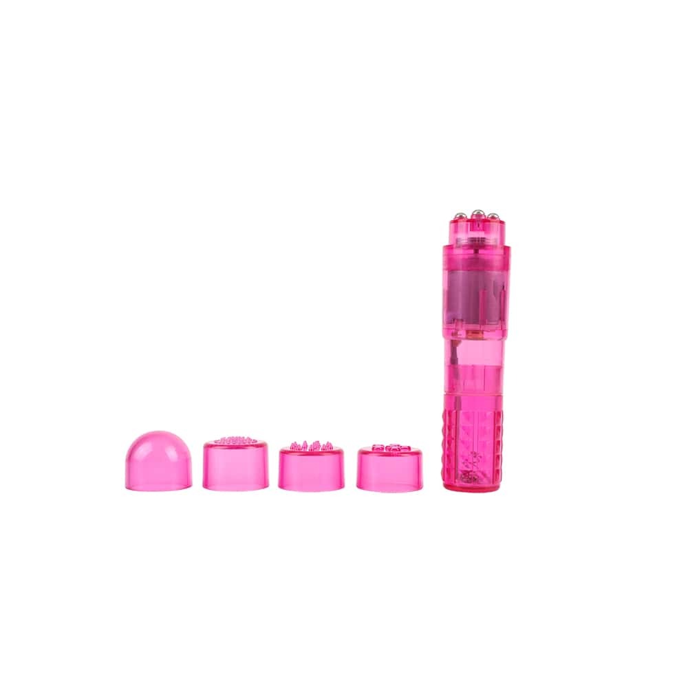 Секс игрушки - Мини вибратор с насадками CHISA THE ULTIMATE MINI-MASSAGER-Pink 2