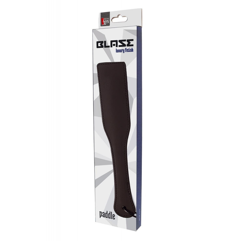 БДСМ игрушки - Паддл гладкий с петлей на рукоятке Dream Toys Blaze Luxury Fetish черный 9