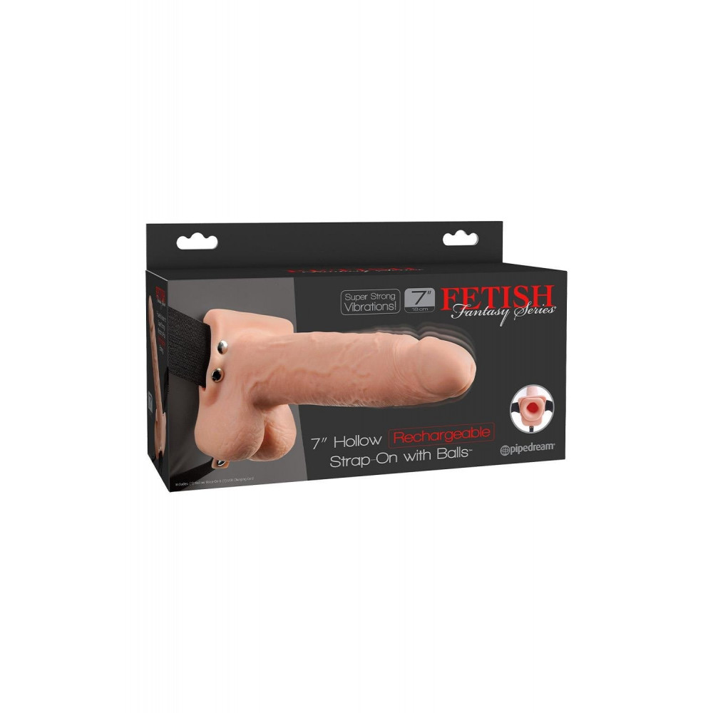 Секс игрушки - Полый вибрострапон Pipedream Fetish Fantasy Series перезаряжаемый, телесный 5