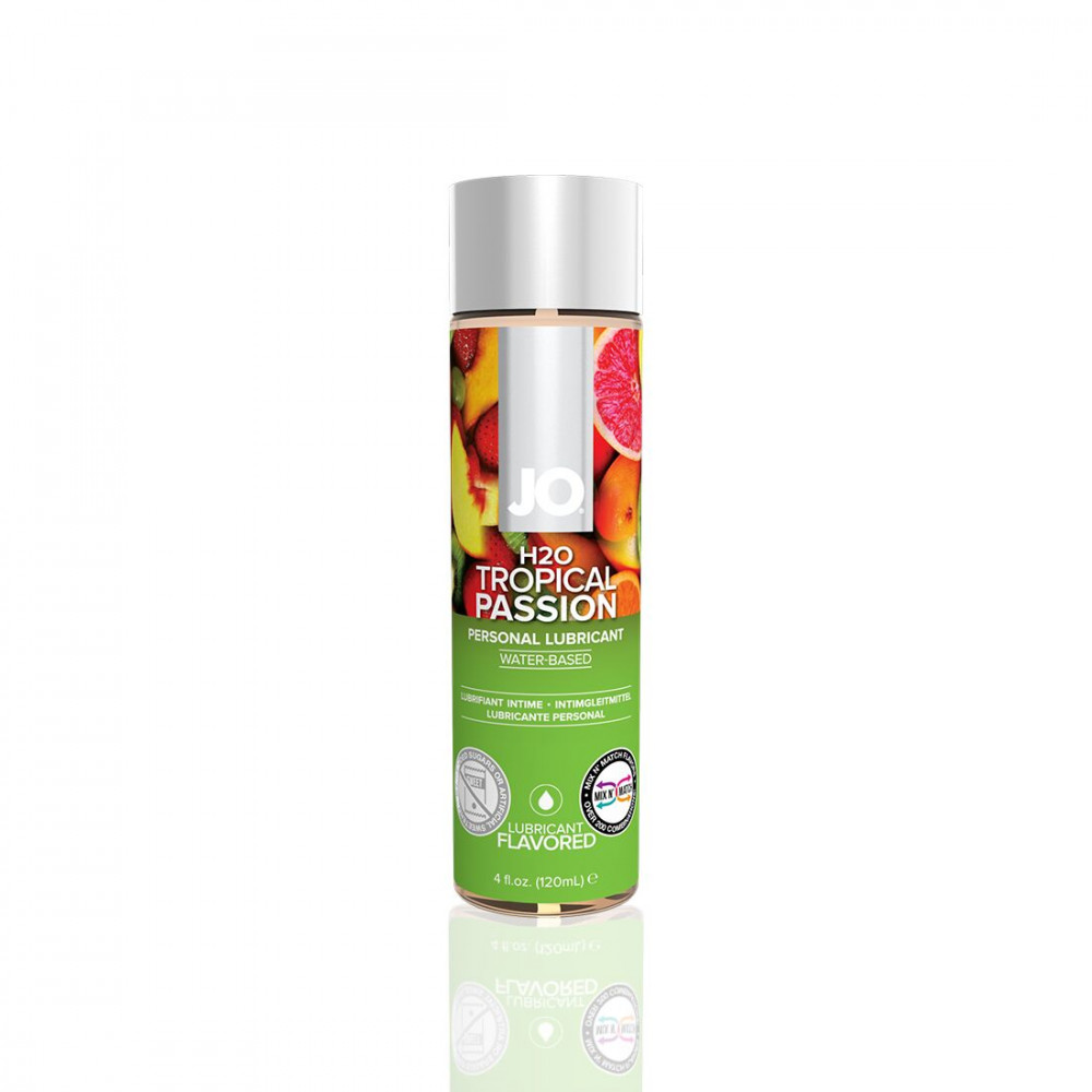 Оральные смазки - Смазка на водной основе System JO H2O — Tropical Passion (120 мл) без сахара, растительный глицерин