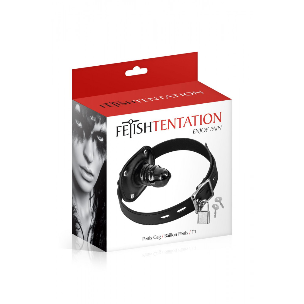 Кляп - Кляп с маленьким фаллоимитатором Fetish Tentation Penis Gag T1 2