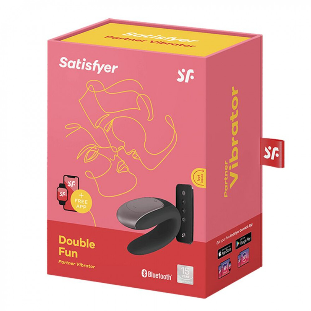 Вибраторы для пар - Смарт-вибратор для пар Satisfyer Double Fun (Black) с пультом ДУ 2