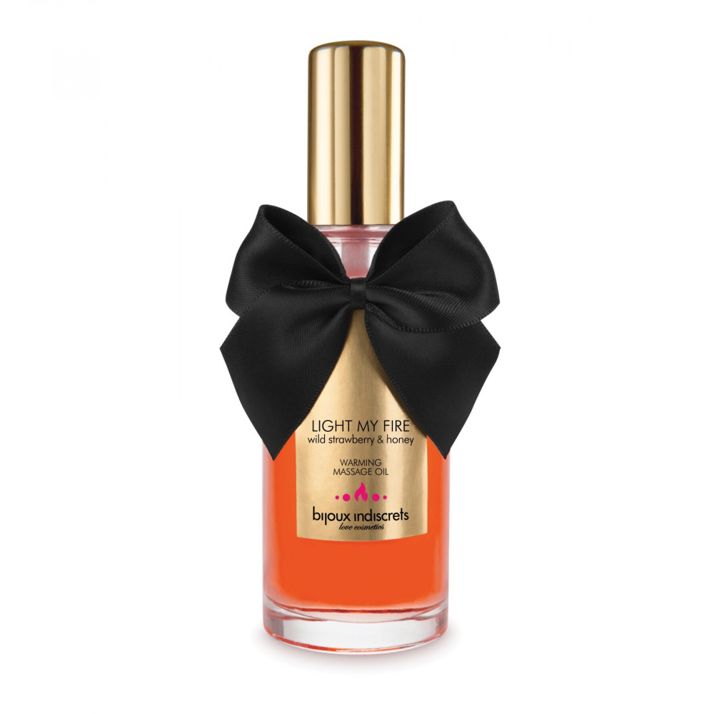 Массажные масла - Разогревающее масло Bijoux Indiscrets Light my Fire – Wild Strawberry&Honey 1