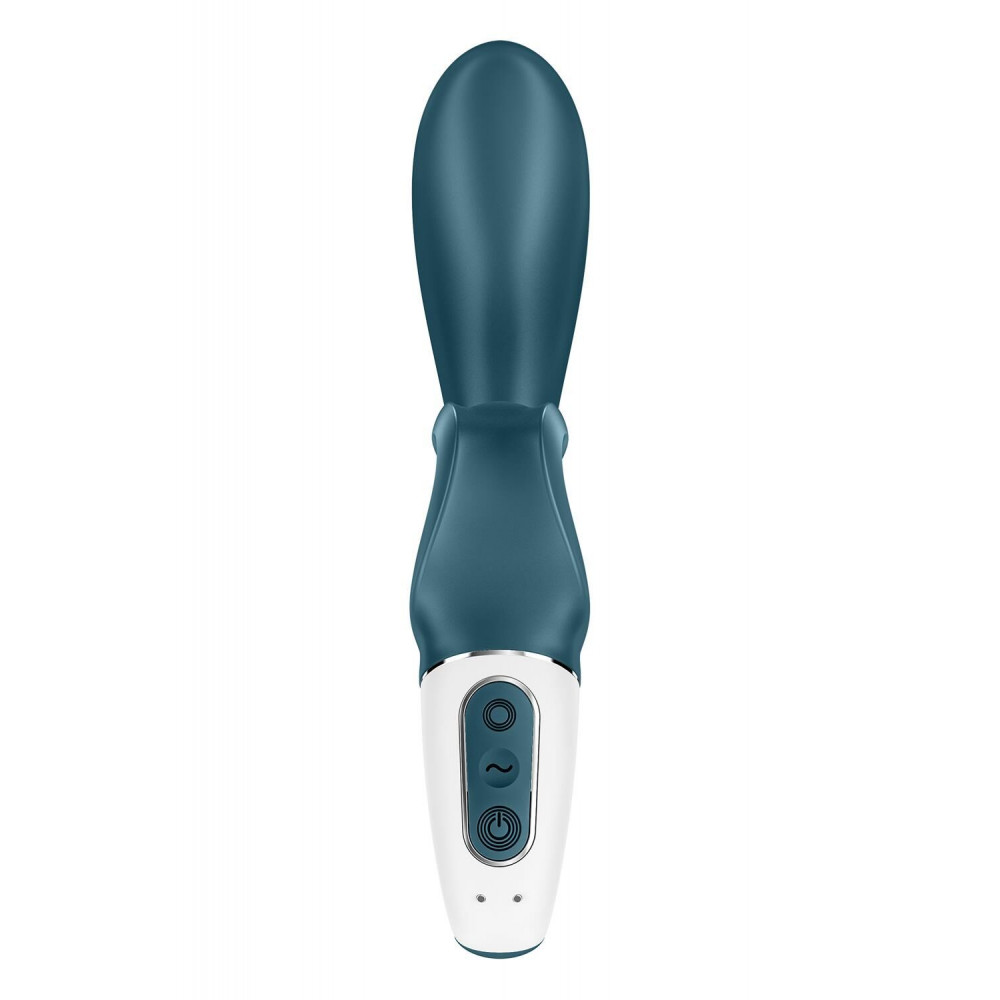 Вибратор-кролик - Смарт вибратор кролик Satisfyer Hug Me Bluegrey, 2 мотора, диаметр 4,2см, широкая клиторальная часть 3