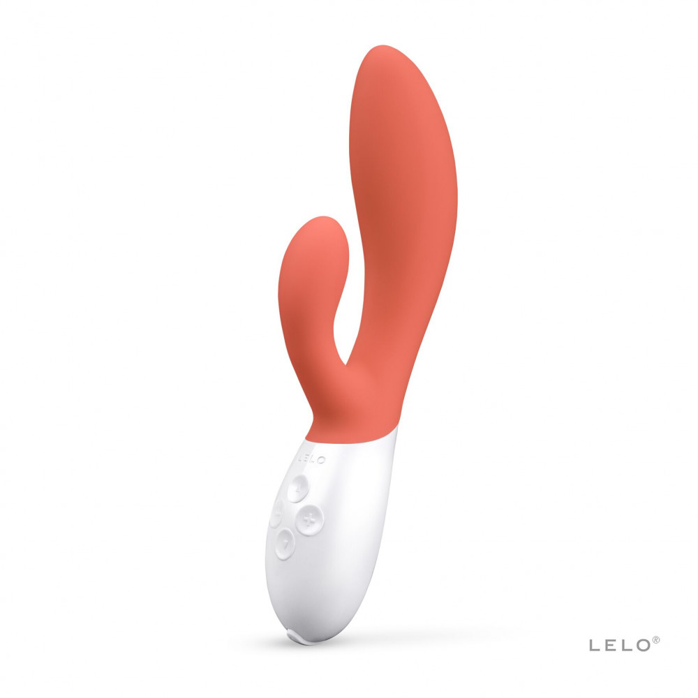 Вибратор-кролик - Вибратор-кролик LELO Ina 3 Coral, 10 режимов вибрации, мощный мотор