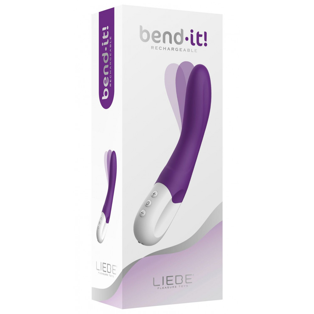 Вибратор - Вибратор точки G Liebe Bend It Rechargeable Purple, 10 режимов, очень мощный, гибкий ствол 3