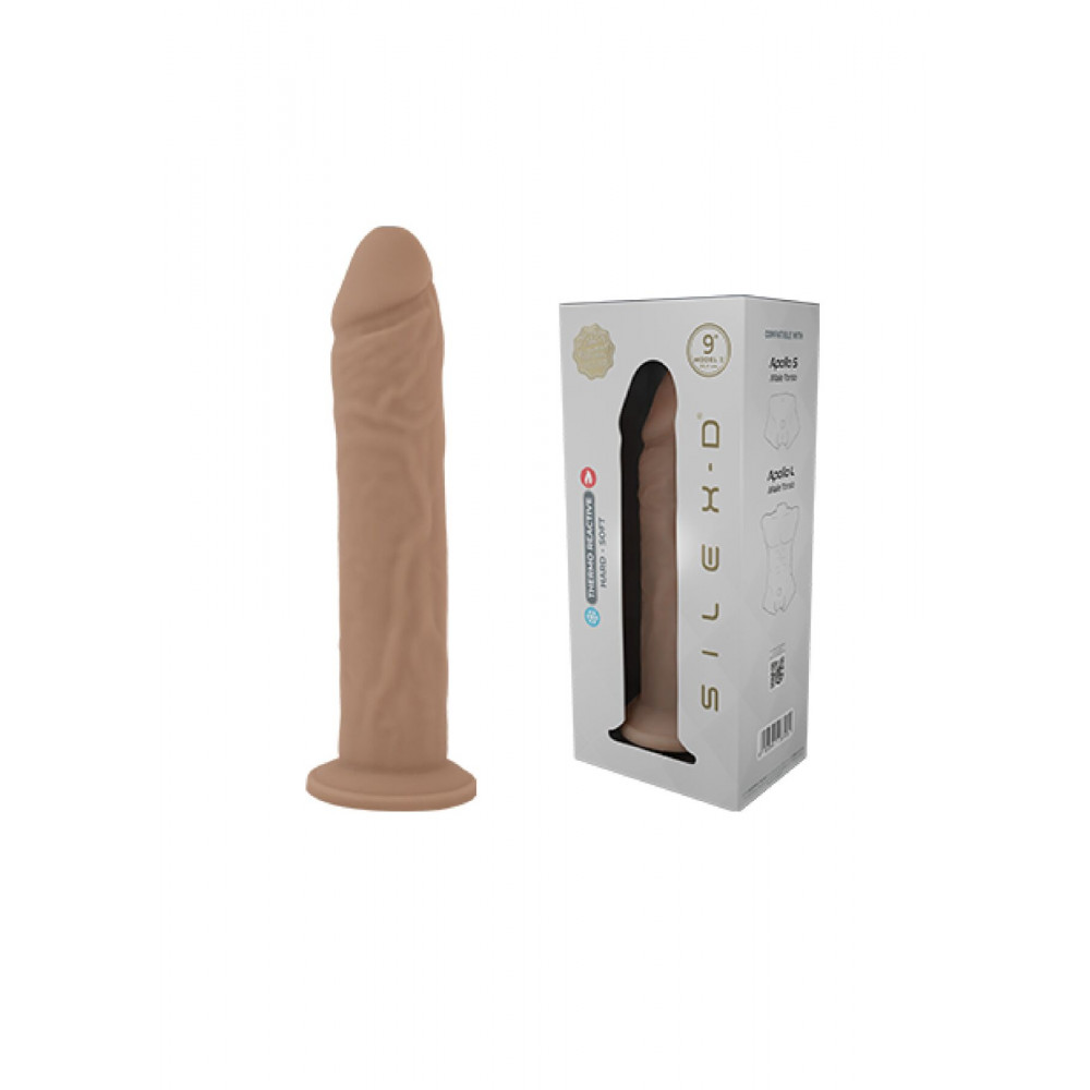 Фаллоимитаторы на присоске, двойные - Фаллоимитатор SilexD Oscar Flesh (MODEL 2 size 9in) Liquid Silicone подходит для Apollo 7