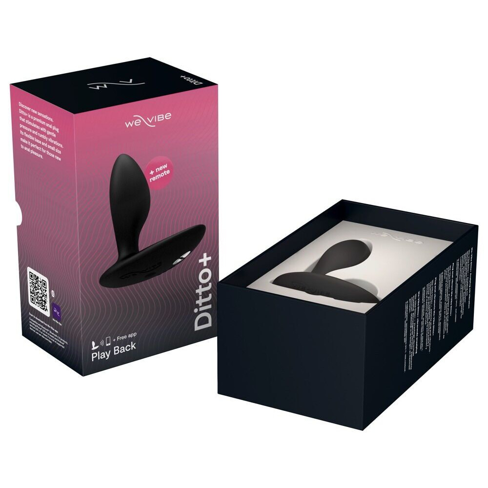  - Анальная смарт-вибропробка We-Vibe Ditto+ Satin Black с пультом ДУ 8