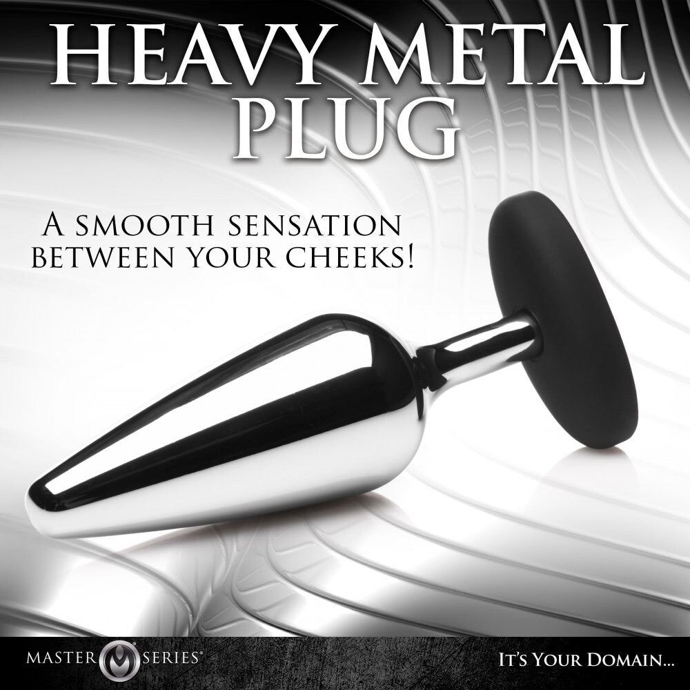 Анальная пробка - Анальная пробка Master Series Butt Slut Metal & Silicone Butt Plug - Silver 3