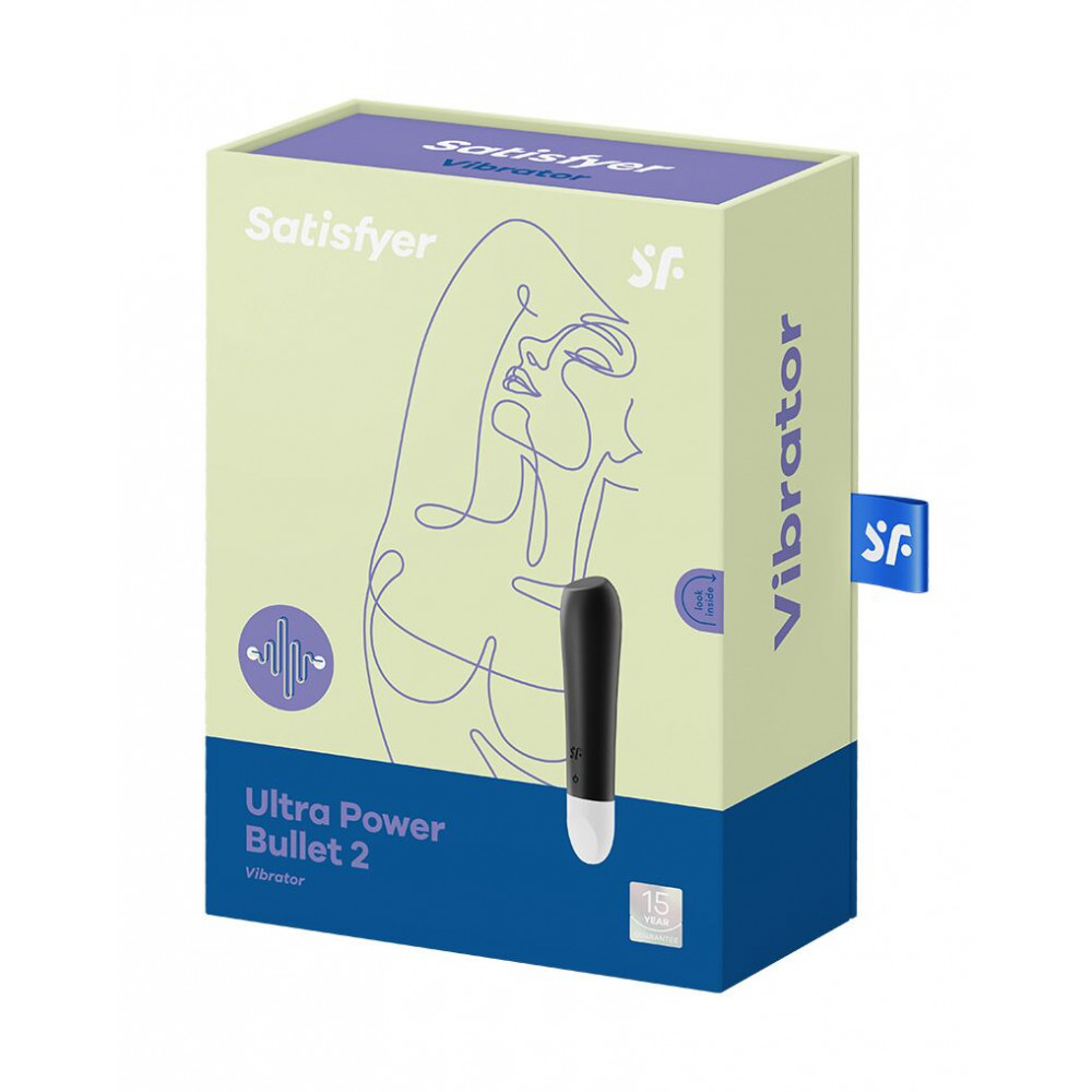Клиторальный вибратор - Вибропуля перезаряжаемая Satisfyer  Ultra Power Bullet 2 Black 1