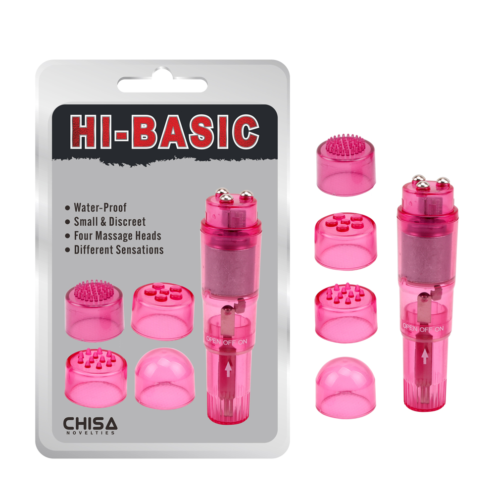 Клиторальный вибратор - Вибратор клиторальный с насадками Chisa Hi-Basic THE ULTIMATE MINI-MA