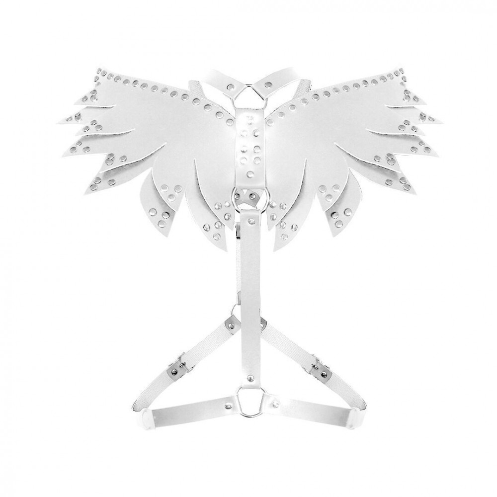 Чокеры, портупеи - Женская портупея Art of Sex - Wings белая L-2XL, экокожа 2