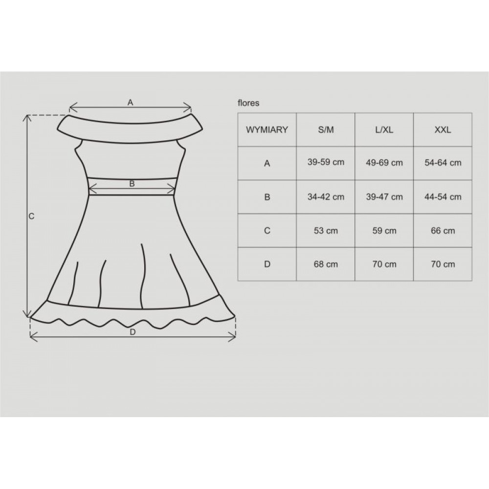 Эротические пеньюары и сорочки - Сорочка Flores chemise Obsessive SM черная 5