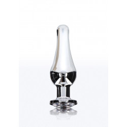 Анальная пробка с кристаллом Toy Joy Diamond Bum Bijou, серебристый, Small