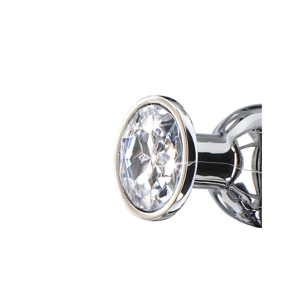Секс игрушки - Анальная пробка с кристаллом Toy Joy Diamond Bum Bijou, серебристый, Small 2