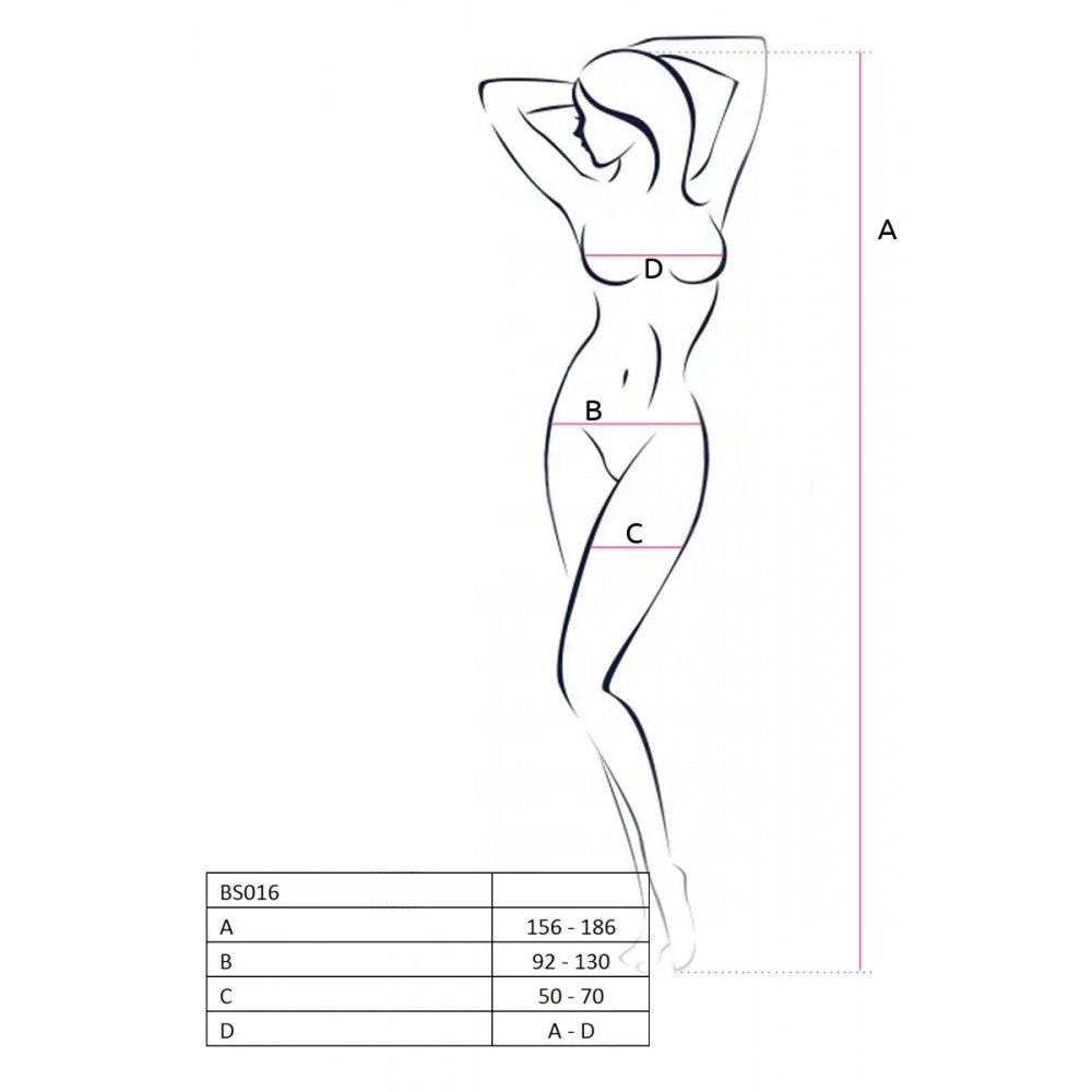 Секс игрушки - Бодистокинг с геометрическим узором Black Bodystocking Open Crotch BS010-black 4