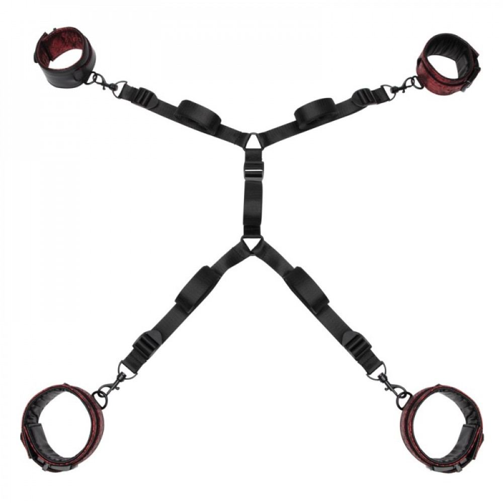Наручники, веревки, бондажы, поножи - Фиксатор на кровать Fifty Shades of Grey Sweet Anticipation Reversible Under Mattress Restraint Set