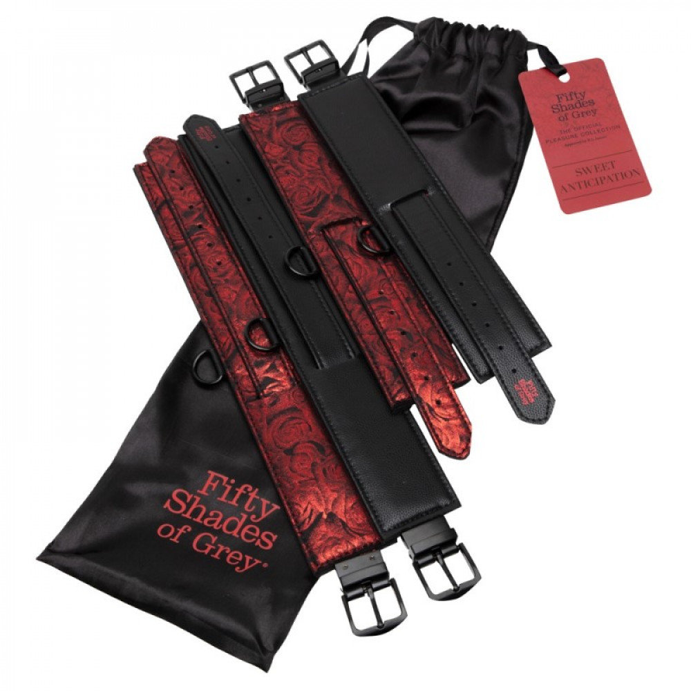 Наручники, веревки, бондажы, поножи - Фиксатор на кровать Fifty Shades of Grey Sweet Anticipation Reversible Under Mattress Restraint Set 2