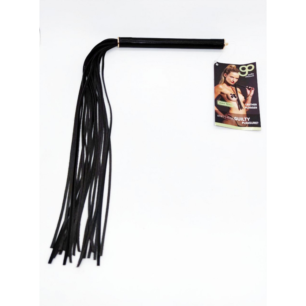 Плети, стеки, флоггеры, тиклеры - Флоггер GP PREMIUM FLOGGER BLACK 2