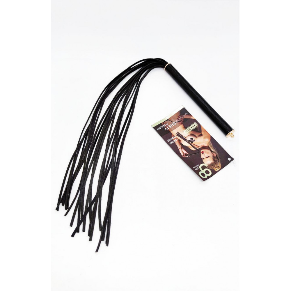 Плети, стеки, флоггеры, тиклеры - Флоггер GP PREMIUM FLOGGER BLACK 3