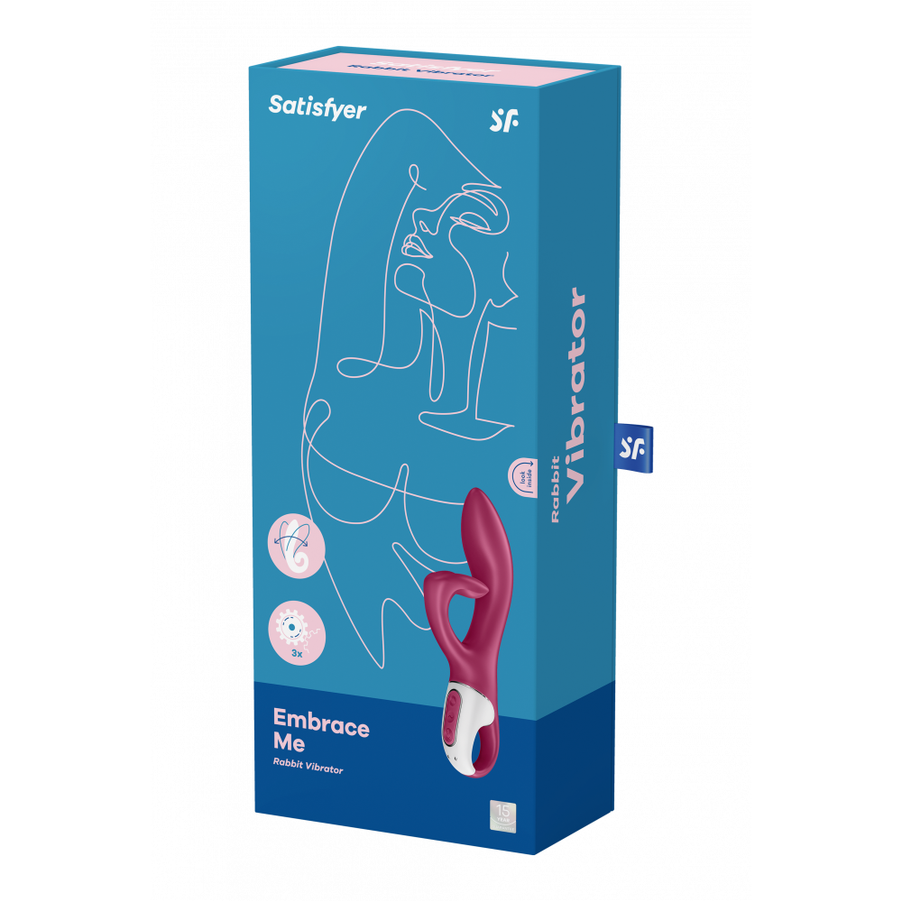 Секс игрушки - Гибкий двойной вибратор SATISFYER EMBRACE ME BERRY 8