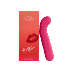 Вибратор для точки G рельефный Hottie Miss V, розовый