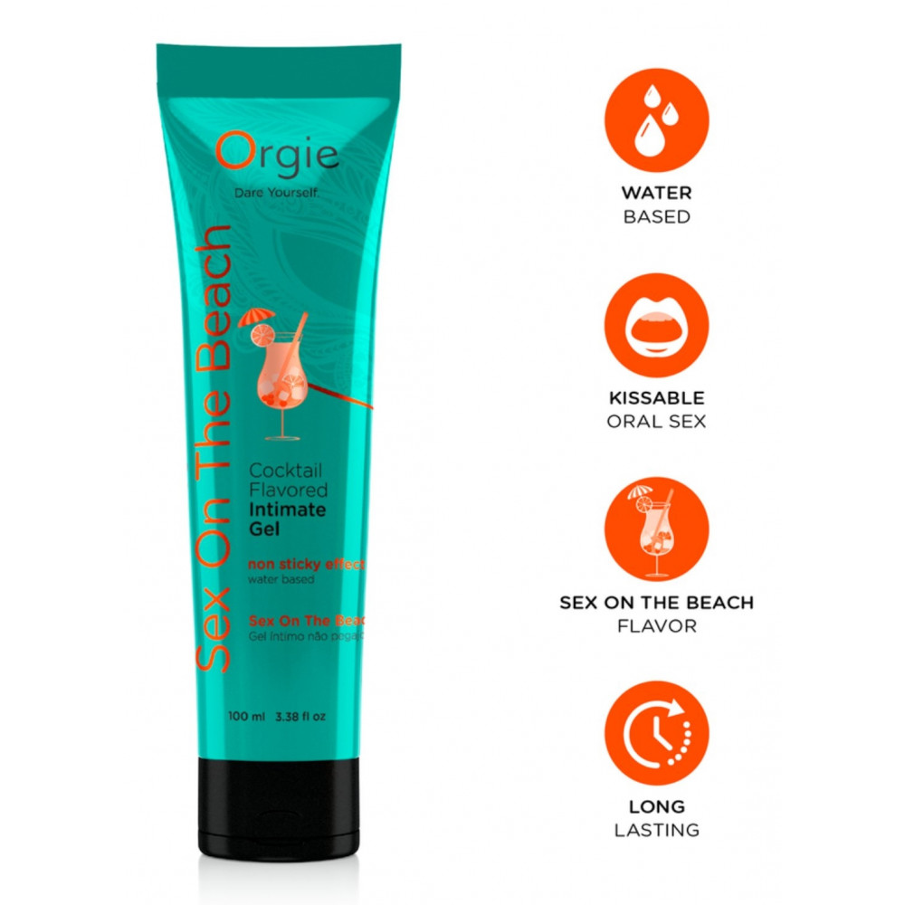 Лубриканты - Оральный лубрикант Orgie Cocktail Flavored Intimate Gel - Sex On The Beach, 100 ml 3
