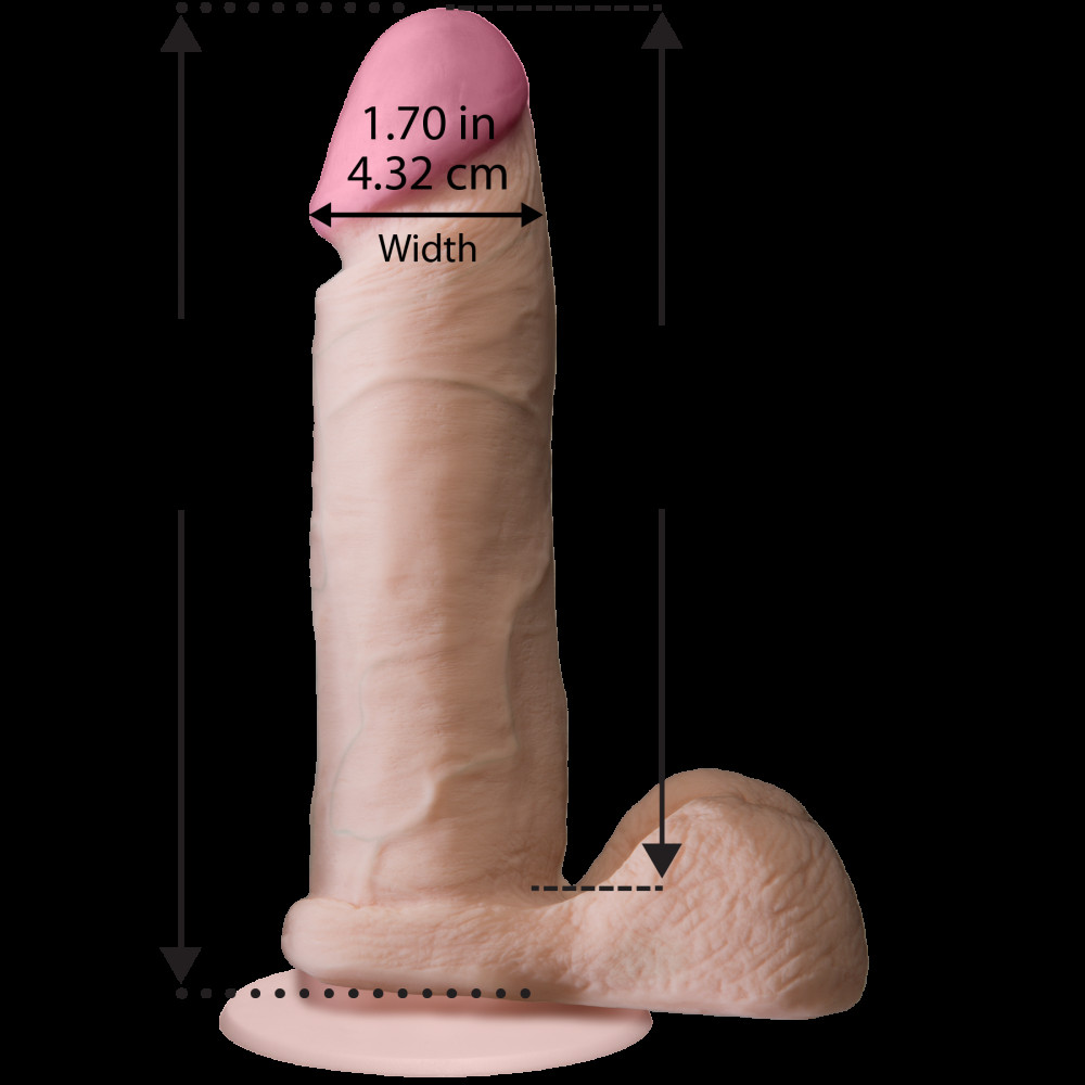Фаллоимитаторы на присоске, двойные - Фаллоимитатор Doc Johnson The Realistic Cock 6 inch White - ULTRASKYN, Vack-U-Lock, диаметр 4,3см 2