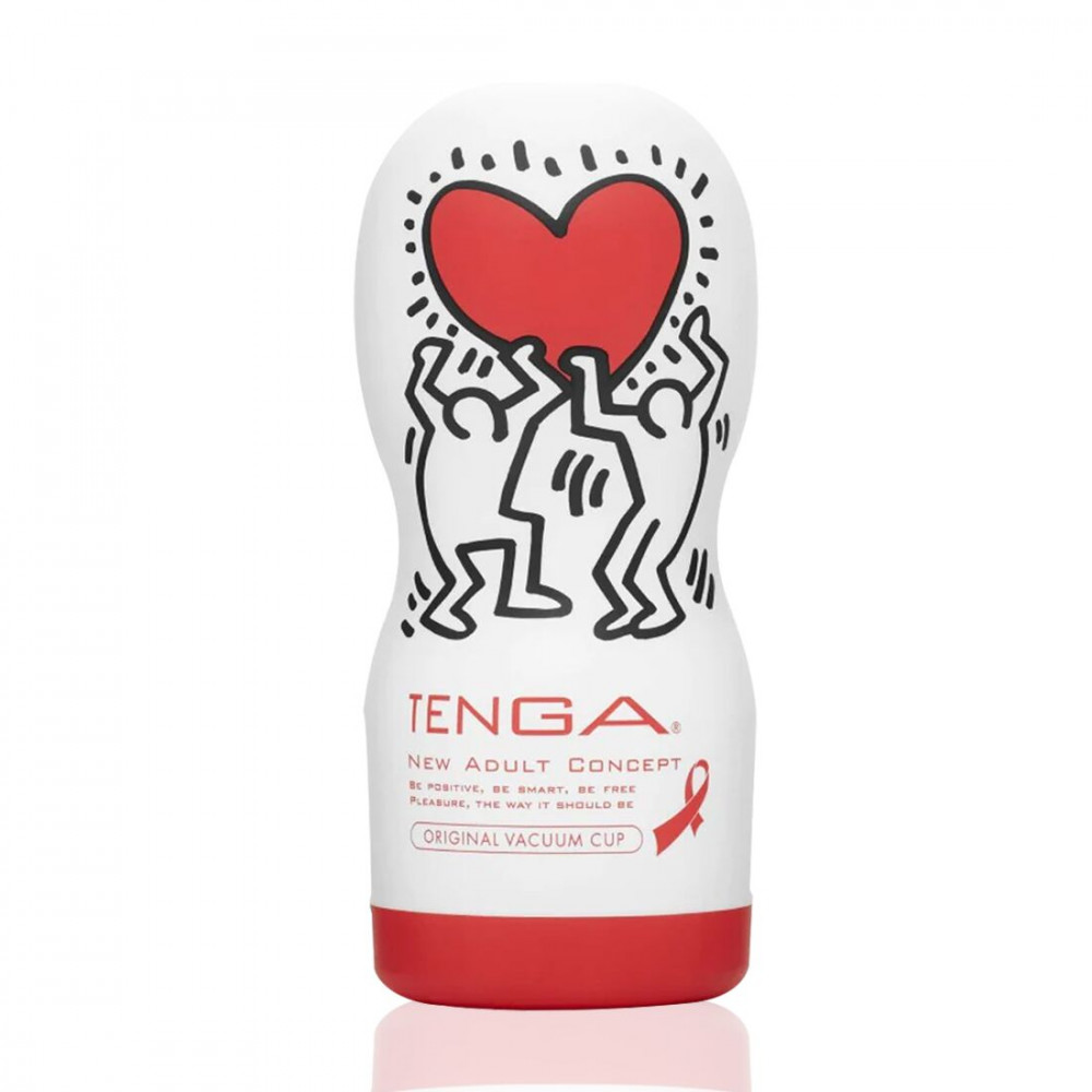 Другие мастурбаторы - Мастурбатор Tenga Keith Haring Deep Throat Cup (глубокая глотка) с вакуумной стимуляцией