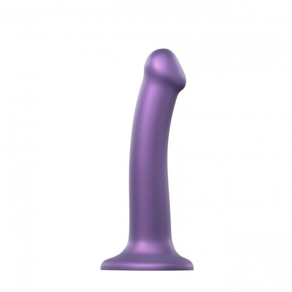 Страпон - Насадка для страпона Strap-On-Me Mono Density Dildo Violet M, диам. 3,3см, однослойный силикон, гибк