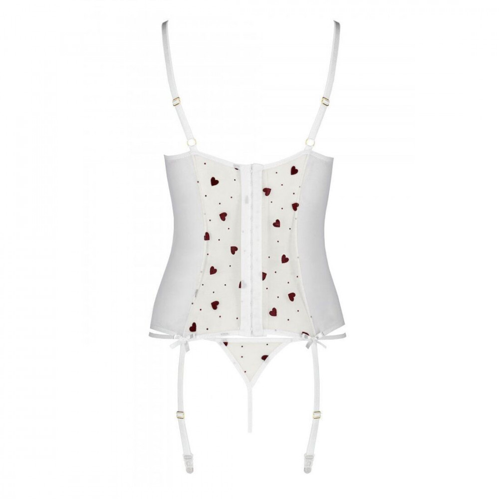 Эротические корсеты - Корсет с подвязками + стринги LOVELIA CORSET white S/M - Passion 2
