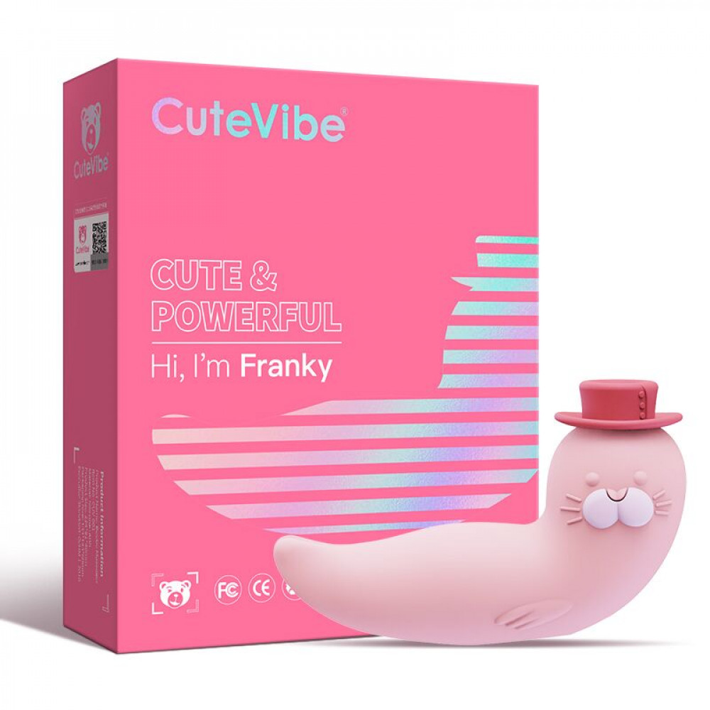 Вибраторы вакуумные - Вакуумный вибратор CuteVibe Franky Pink 1
