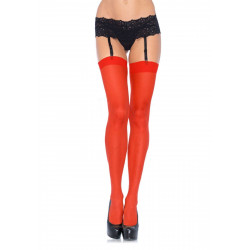 Сексуальные чулки под подвязки Leg Avenue Sheer Stockings Red, plus size