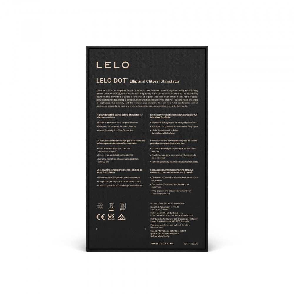 Клиторальный вибратор - Клиторальный вибратор LELO DOT Aqua, точечная стимуляция, технология Infinite Loop 1