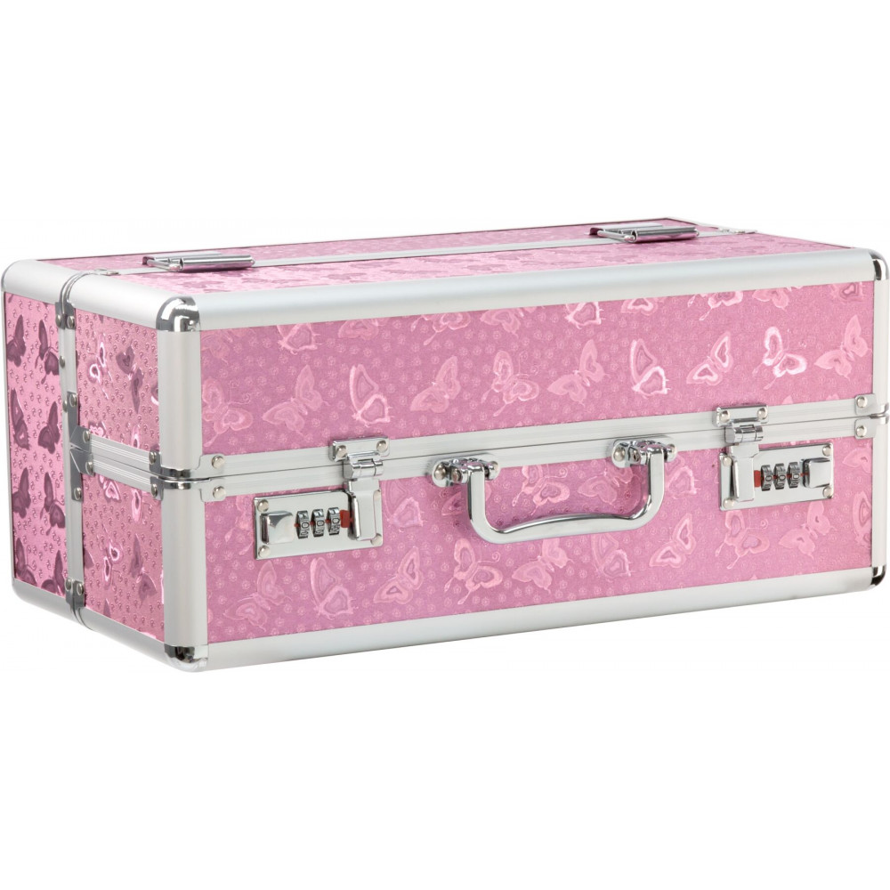  - Большой кейс для хранения секс-игрушек BMS Factory Large Lokable Vibrator Case Pink, кодовый замок 5